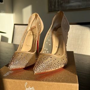 Christian Louboutin Follies Strass 100mm heels